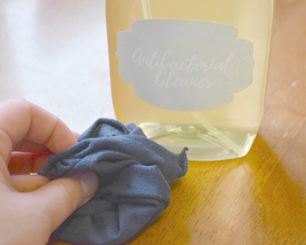 14 Frugal Eco Friendly Cleaning Hacks - Homemade Antibacterial Cleaning Spray