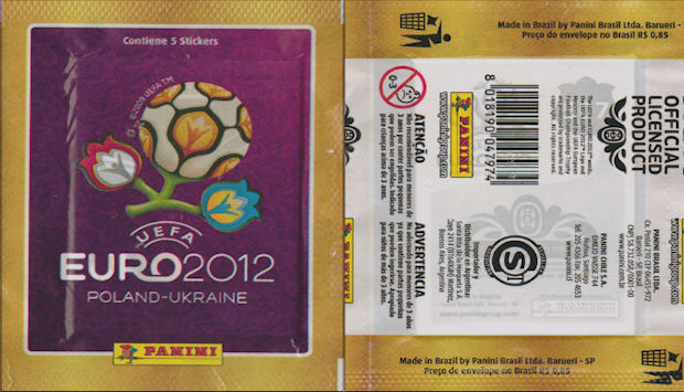 Panini *UEFA Euro 2012 Polen-Ukraine* 10 Tüten Packets Version Westeuropa 