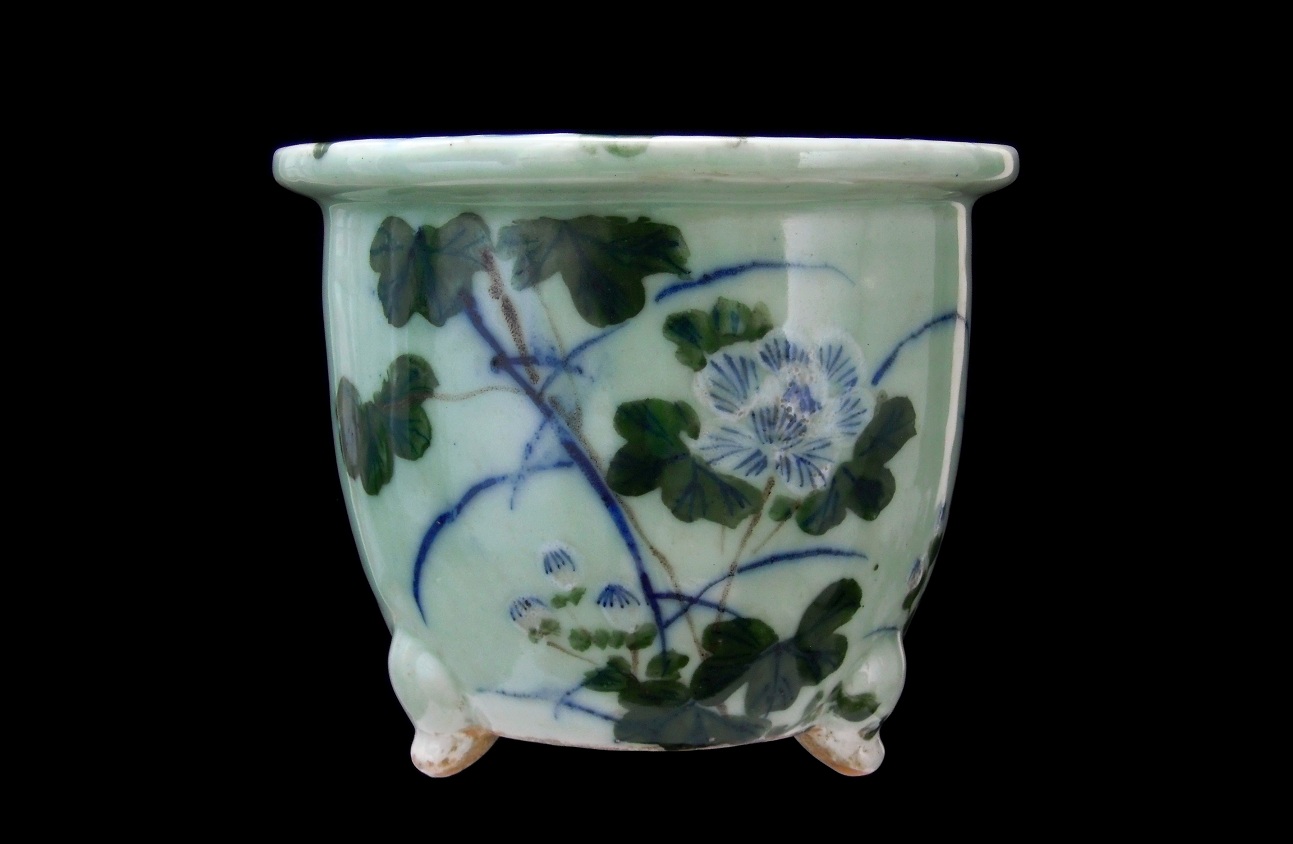 PATINA ANTIK JAPANESE SETO CELADON FLOWER POT 3