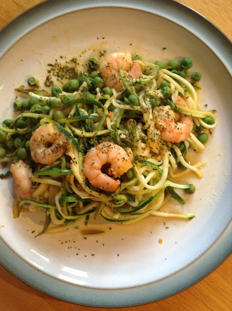 Prawn 'n' Pea Courgetti - Life by Laura