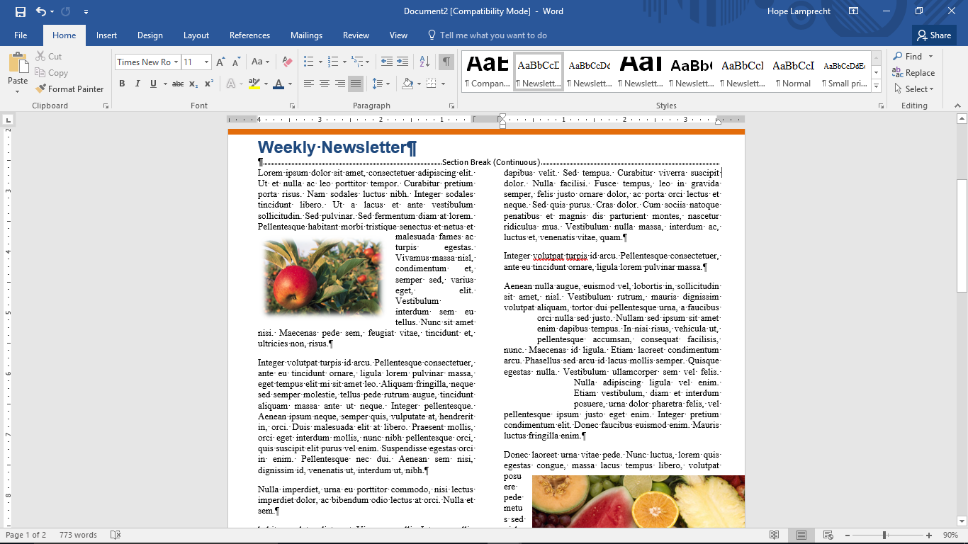 How to use templates in word