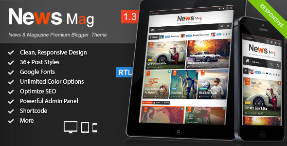 News Mag V1.3 - Responsive Magazine Blogger Template News Mag V1.3 - Responsive Magazine Blogger Template Free Download