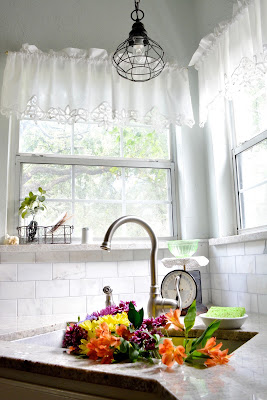 Squirrel Cage Light Cover, Farmhouse Kitchen