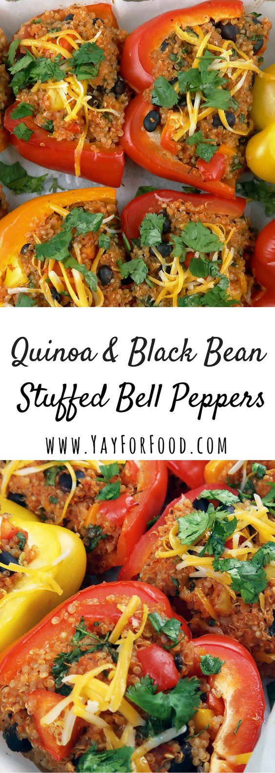 QUINOA AND BLACK BEAN STUFFED BELL PEPPERS #quinoa #blackbean #stuffed #pepper #vegetarian #vegetarianrecipes QUINOA AND BLACK BEAN STUFFED BELL PEPPERS #quinoa #blackbean #stuffed #pepper #vegetarian #vegetarianrecipes