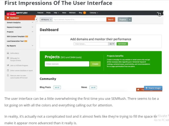 semrush program search