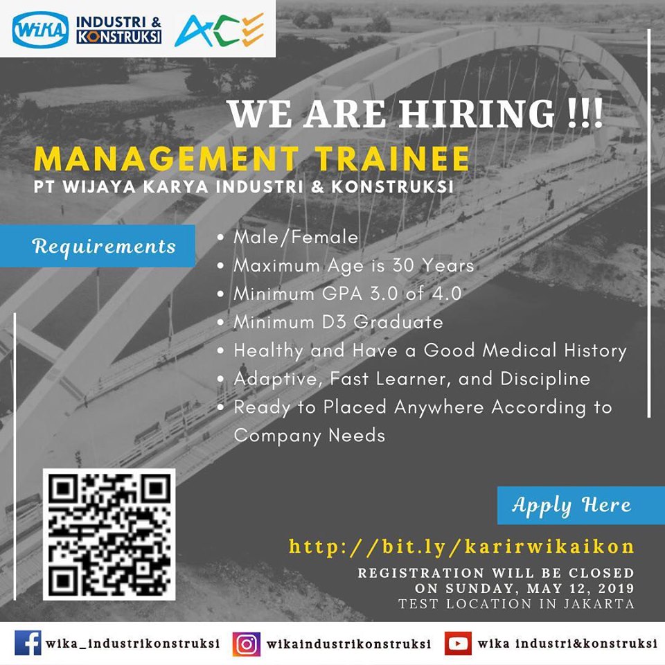 Lowongan Pekerjaan BUMN, Mei 2019 ~ DEISYNA GROUP