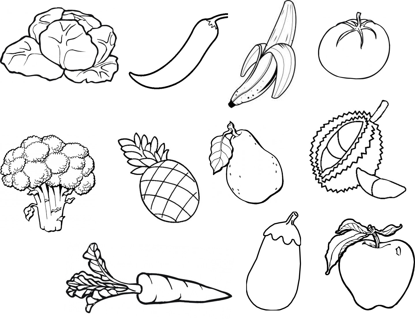 Mewarnai Seru Dan Edukatif Gambar Mewarnai Buah Dan Sayur Untuk Anak