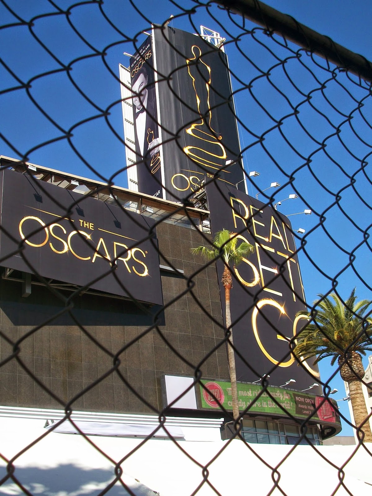 Oscars 2013 Fan Experience Signs advertising the Oscars at Hollywood and Highland Center