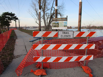 Trail closed sign