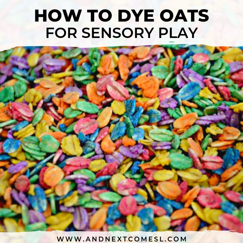 Rainbow Oats {How to Dye Oats for Sensory Play} And Next Comes L Hyperlexia Resources