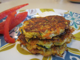 The Full Plate Blog: zucchini-carrot fritters