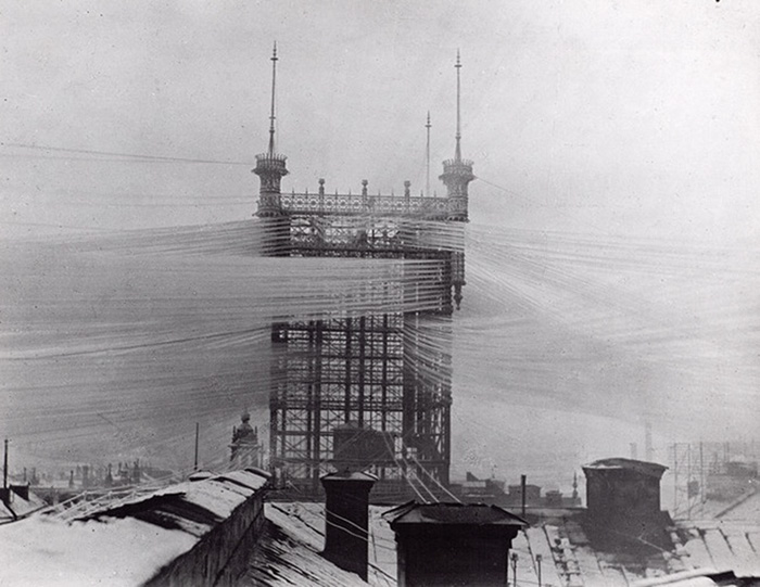 Black & White HISTORY: Башня куда сходятся телефонные провода .