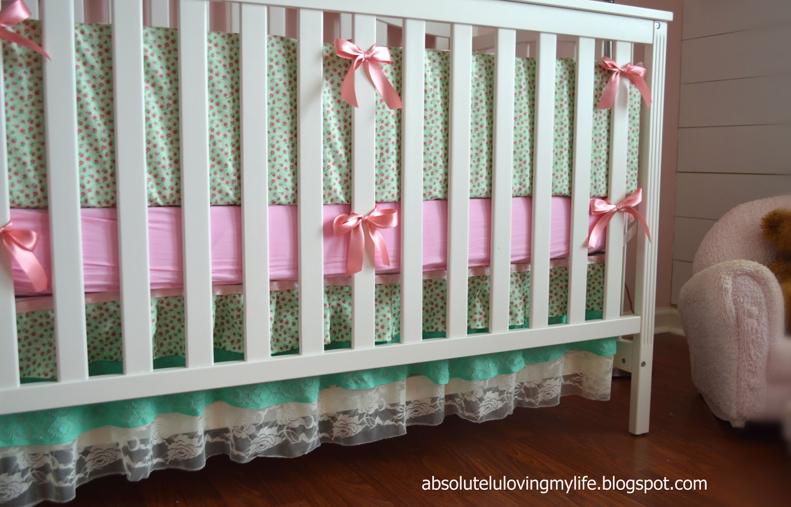 Loving Life An Almost No Sew Ruffled Crib Skirt