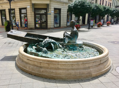 Pomnik wioślarza, Győr, Węgry, aleja spacerowa