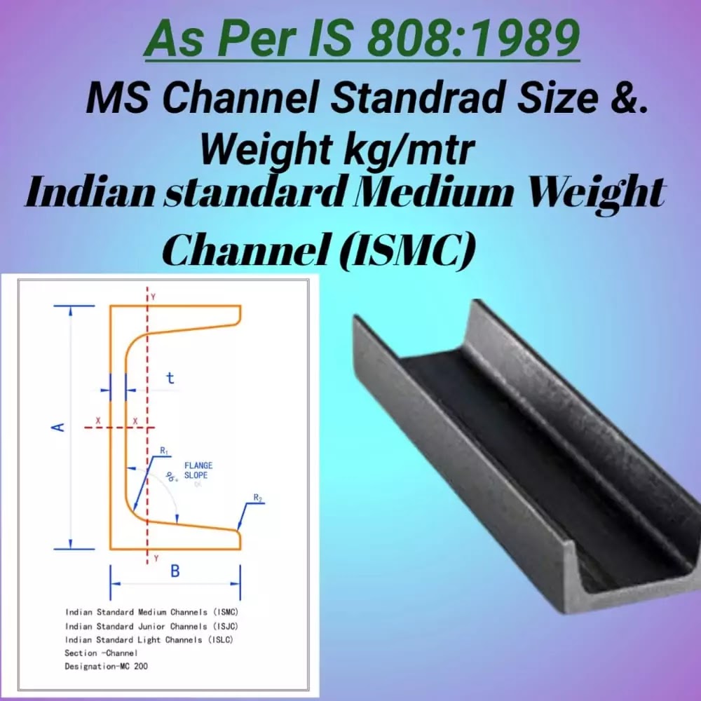 Ms C Channel Weight Chart In Kg Per Mtr Ismc Weight Chart Pdf