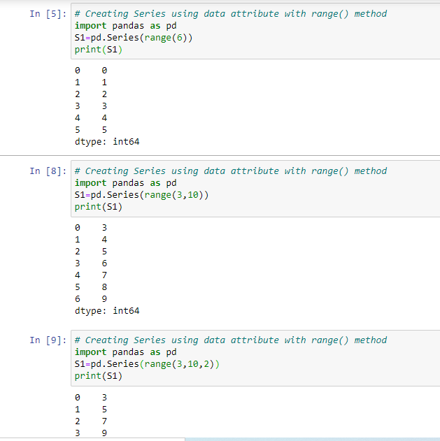 Programming with aarti: Series| How to Create Series | Creating Series