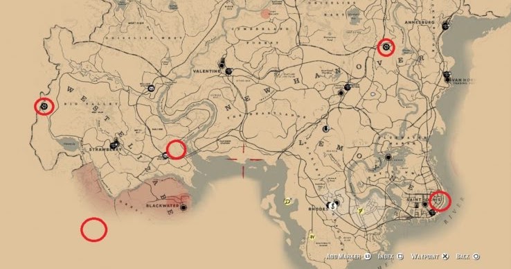 Red Dead Redemption 2 Trapper Location Map ~ The Manaia Blog-writer