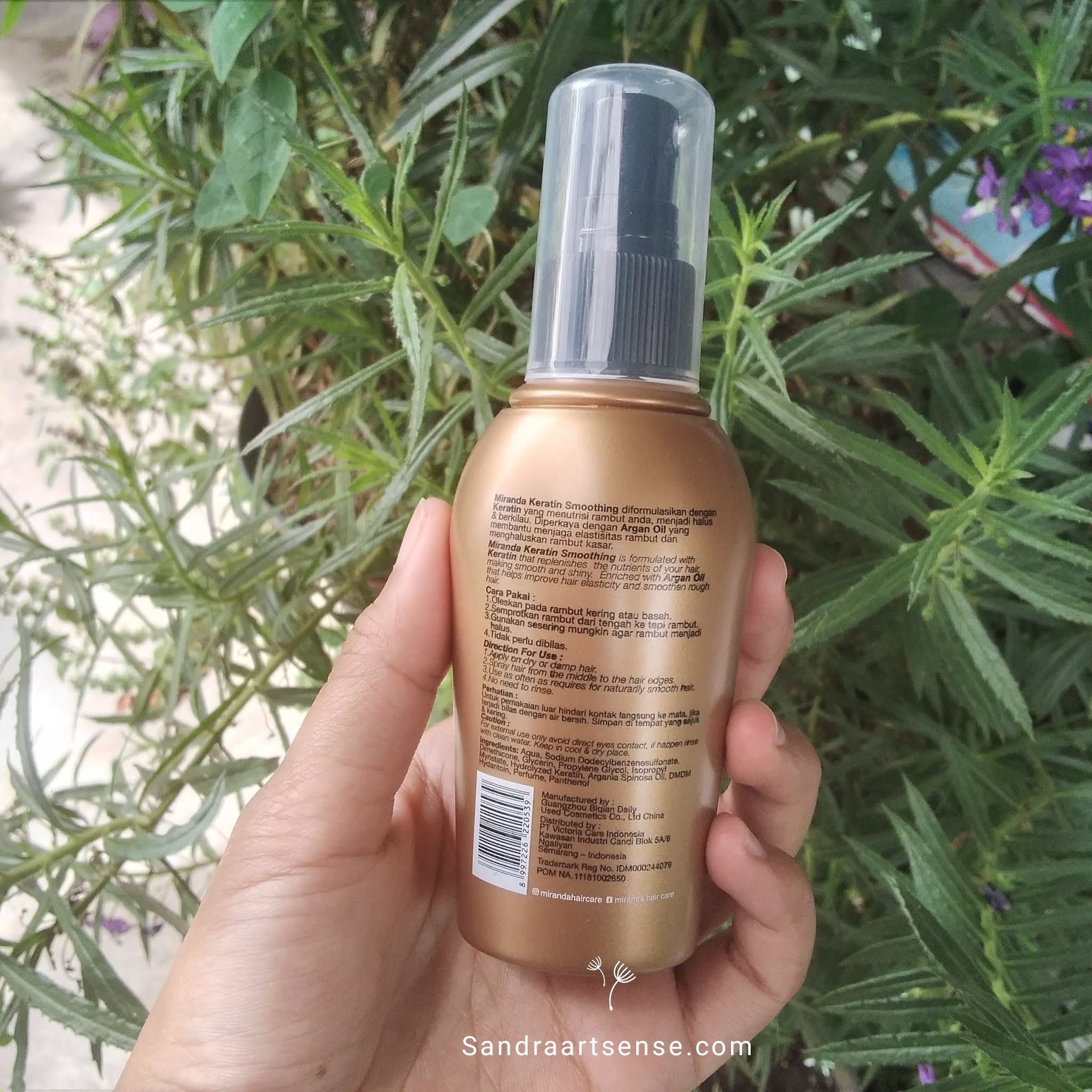 Sandraartsense.com: Review Miranda Keratin Smoothing Spray