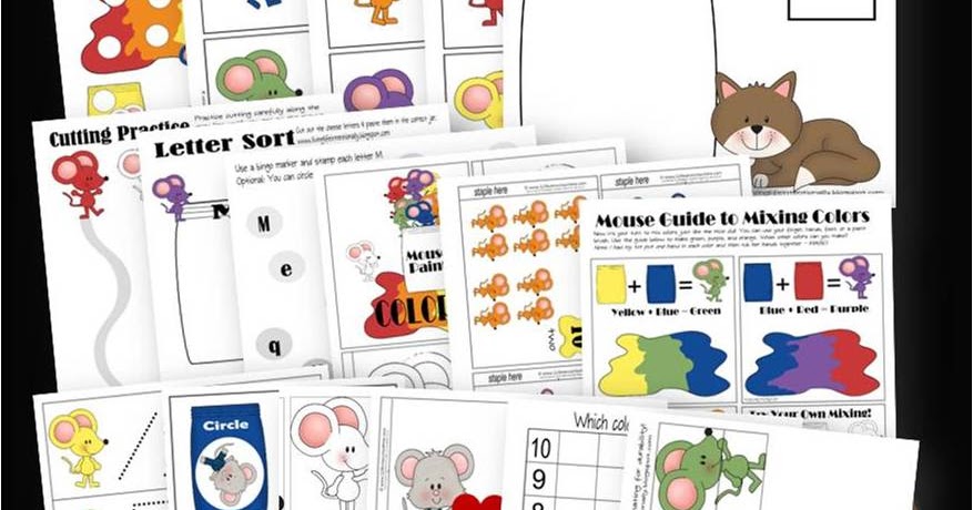 FREE Mouse Paint Worksheets for Kids