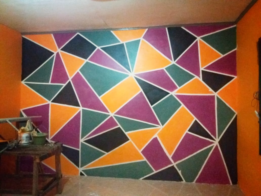 Cat Rumah Geometric englshgras