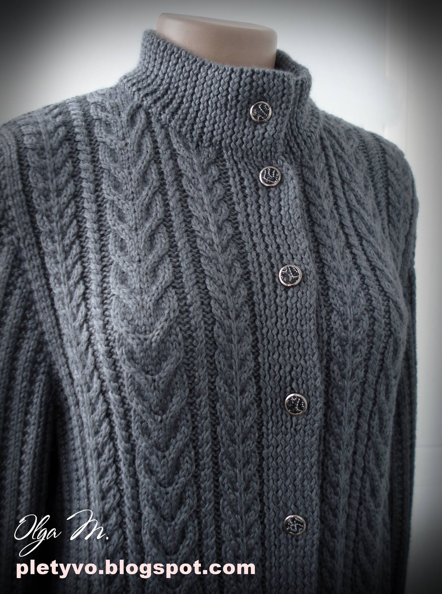 Кардиган-Пальто "Бостон. Спицы. Авторская Работа.