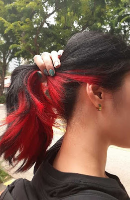 Destaques de cores "escondidas" nos cabelos podem ser usados por qualquer pessoa!