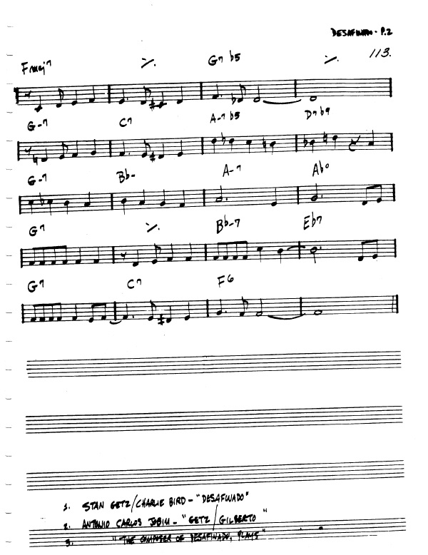 Jobim Desafinado Partituras para Flauta