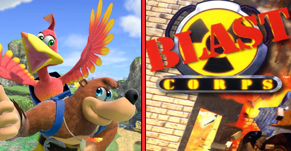 BanjoKazooie (N64) e Blast Corps (N64) são listados por engano no