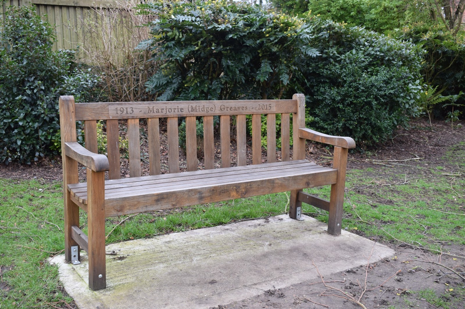 Memorial Benches of Christchurch Park, Ipswich The Reg Driver Building