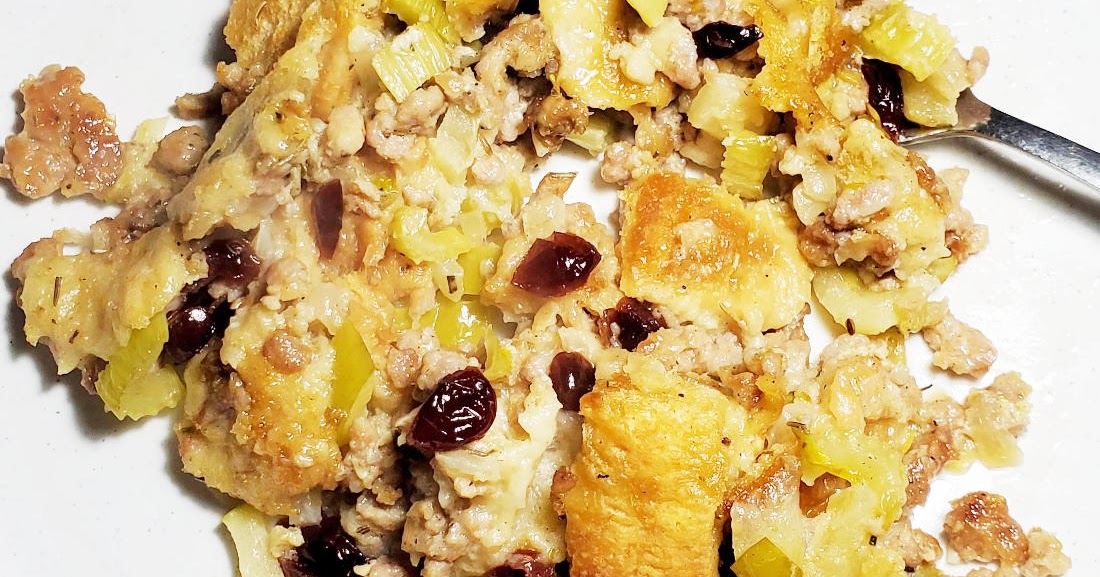 Soggy Pork and Cranberry Stuffing