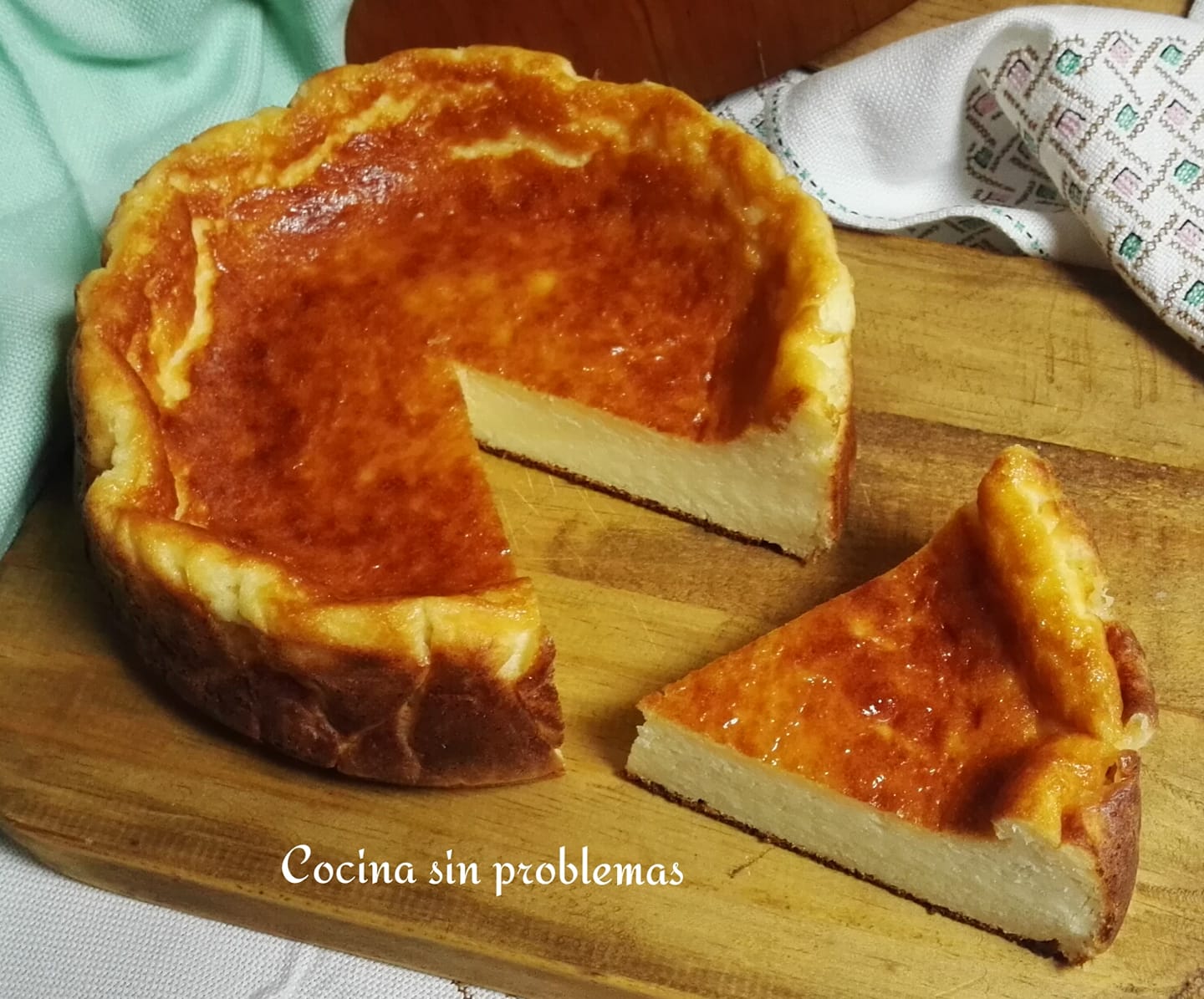 Naufragio Torneado digerir cocina sin problemas: Tarta de queso con queso casero