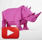 como hacer rinoceronte de origami