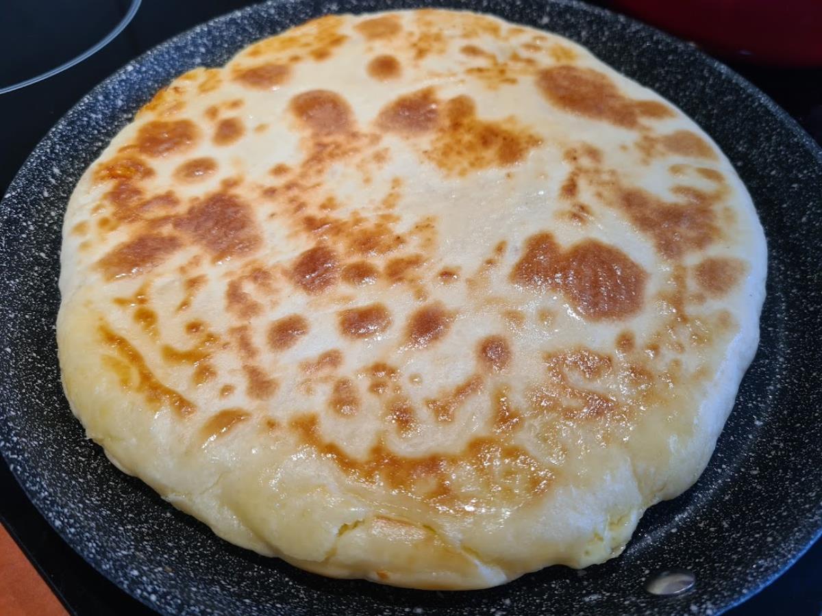 FLATBREAD FILLED WITH CHEESE AND POTATO (no yeast) Macedonian Cuisine