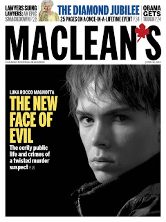 Luka Magnotta, cover of MACLEAN'S magazine