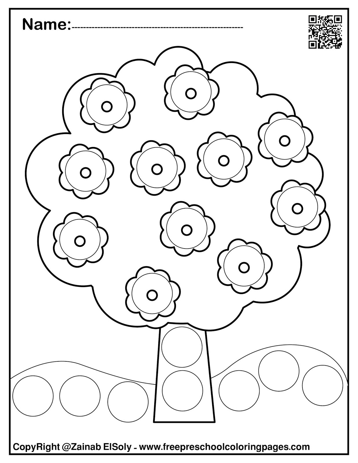 Spring Coloring Pages, Color by Number Dot Marker Worksheets