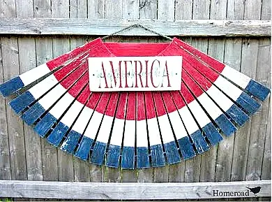 How to make American Flag bunting. Homeroad.net