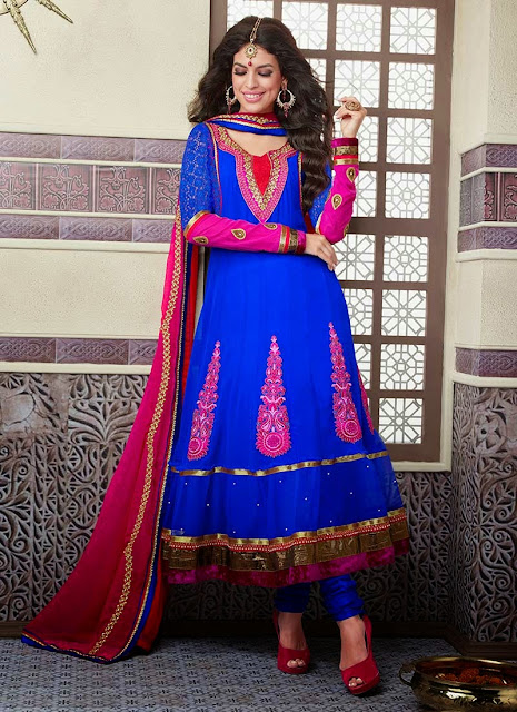 Pakistani Frocks Design 2014-2015 | New Stylish Fancy Umbrella anarkali Long Party Wear Frocks