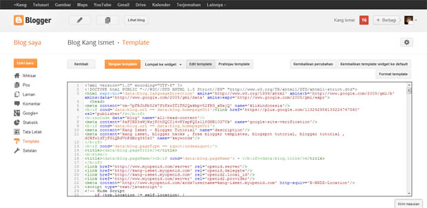 tampilan baru edit html blogger