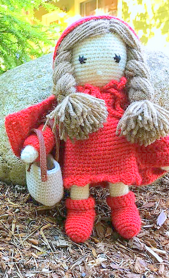 Crochet pattern amigurumi doll little red riding hood