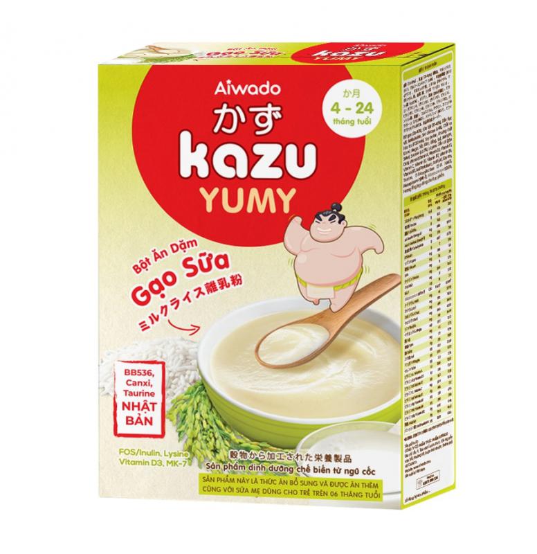 [AIWADO] Bột Ăn Dặm Kazu Yumy Gạo Sữa 200g (Cho Trẻ Từ 4-24 Tháng)