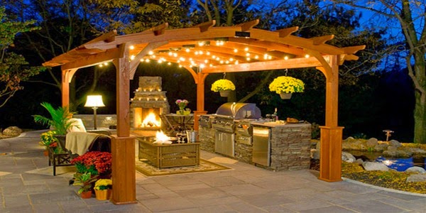 A pergola poolside design