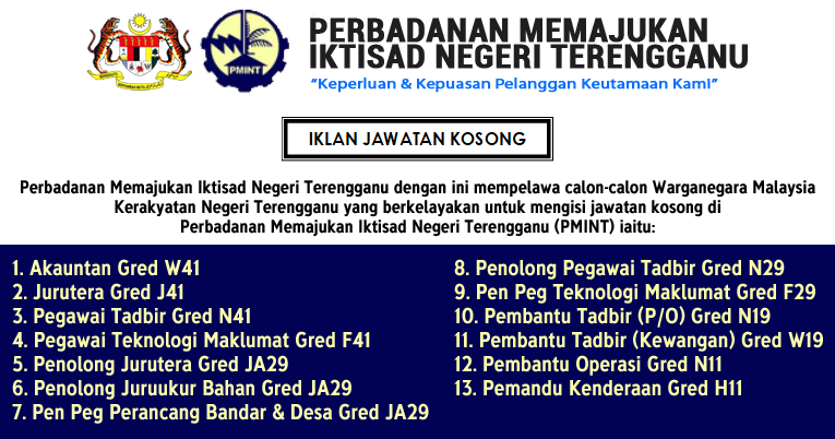 Pegawai Tadbir Negeri Terengganu 2019