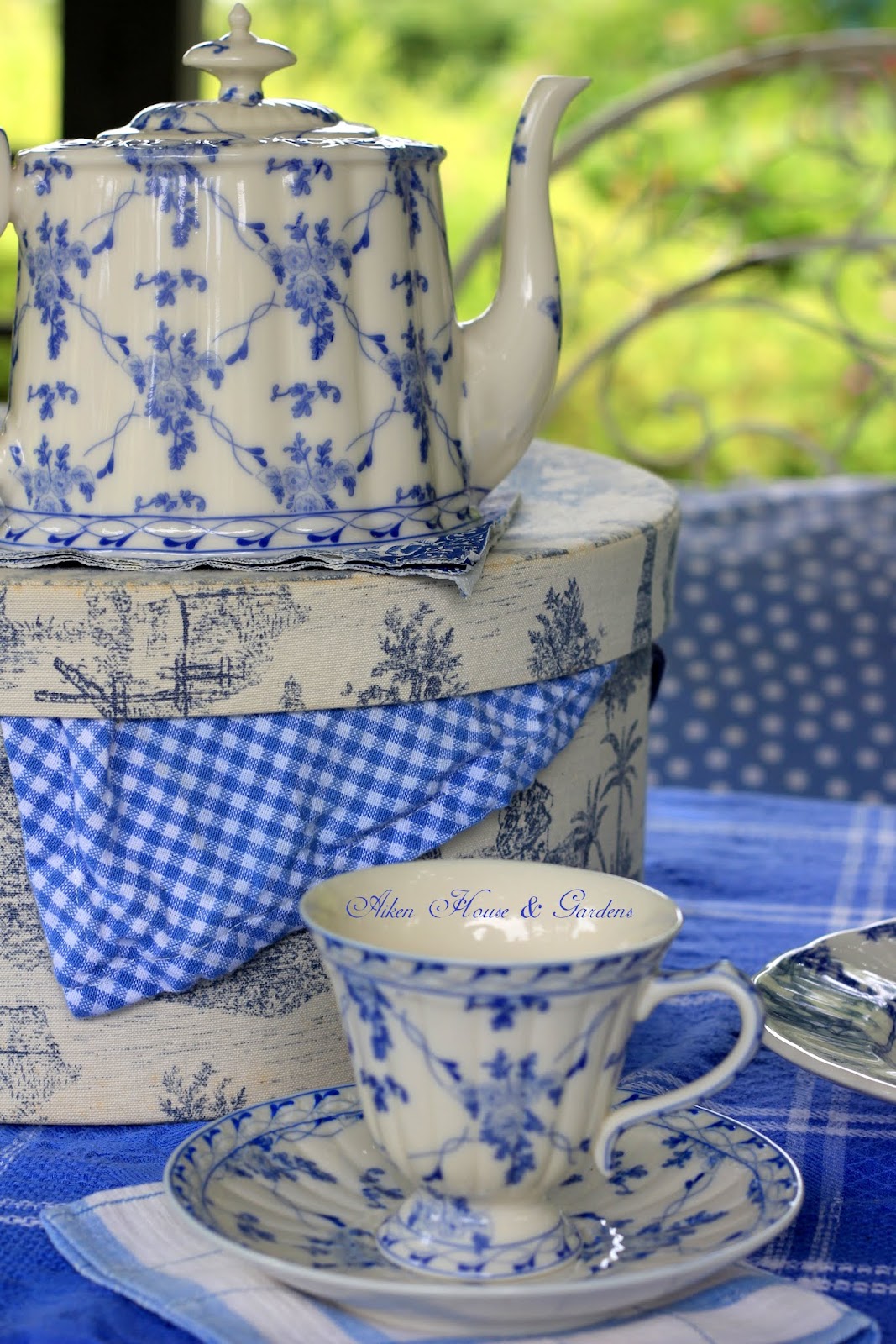 Aiken House & Gardens Blue & White Afternoon Garden Tea