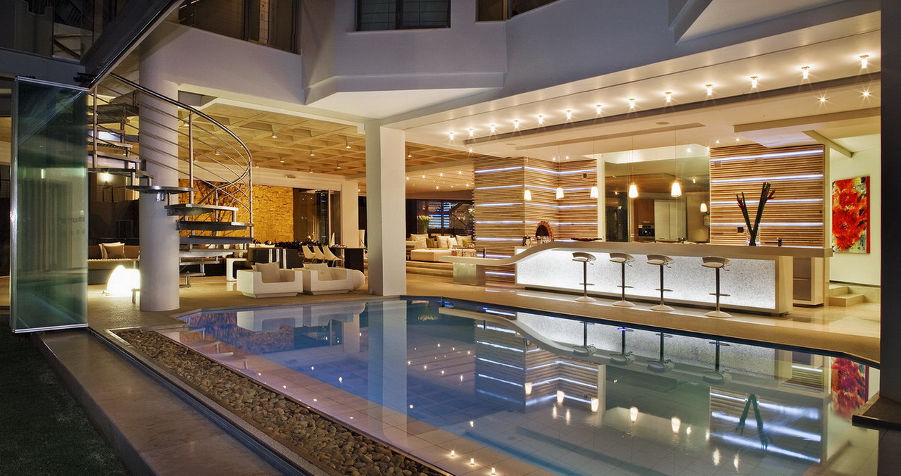 Indoor Pool with Bar