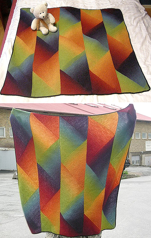 Amazing Knitting Rainbow Blanket Free Pattern
