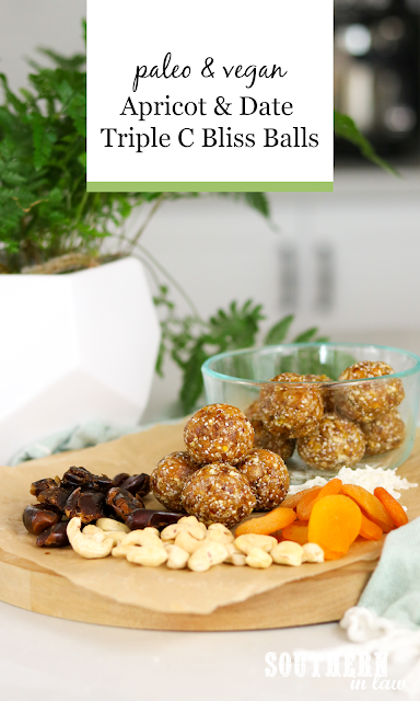 Apricot and Date Triple C Bliss Balls Recipe - gluten free, vegan