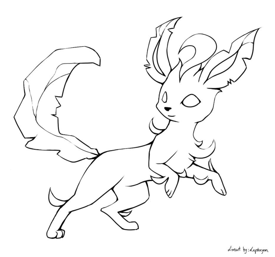 Pokemon Leafeon Coloring Pages - Free Pokemon Coloring Pages