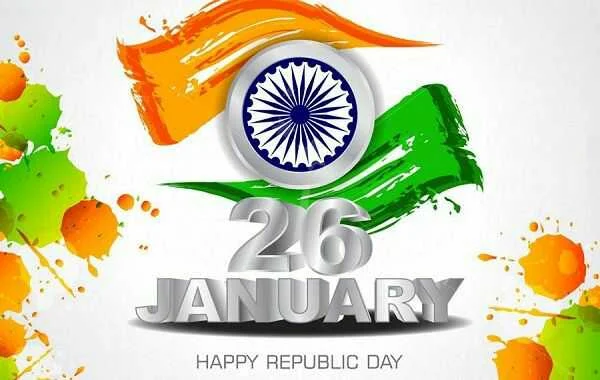 Indian Flag with Happy Republic Day 