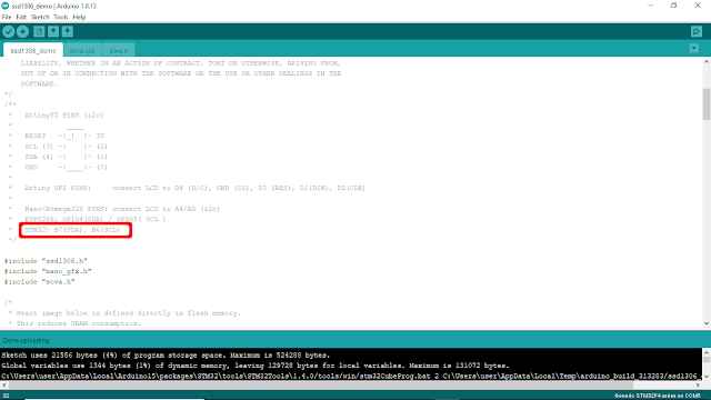 Embedded things: STM32F411CEU6 + SSD1306 I2C OLED
