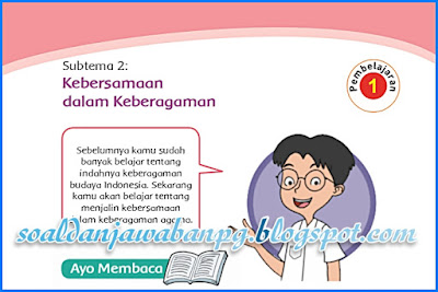 Kunci Jawaban Tema 1 Kelas 4 Subtema 2